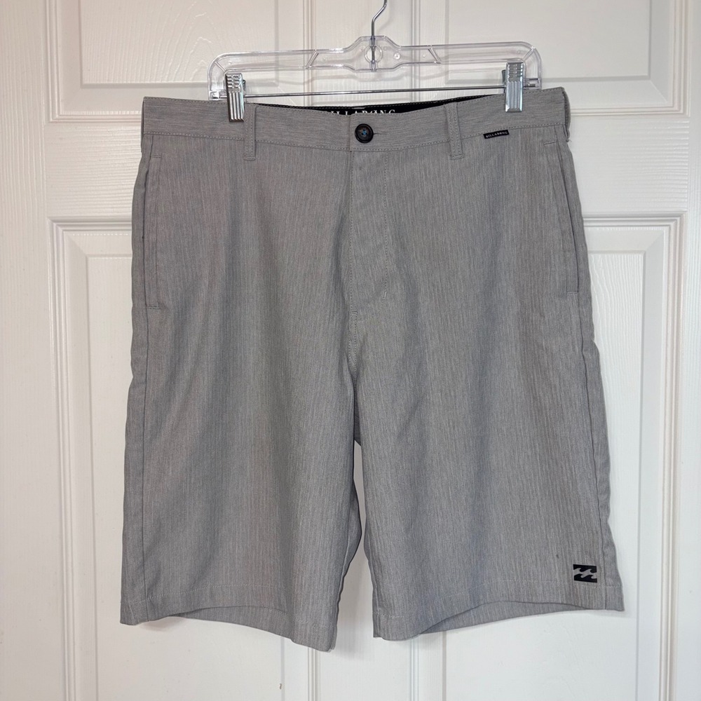 Billabong Platinum X Hybrid Shorts Mens 33 Grey Herringbone M2165HEB Stretch
